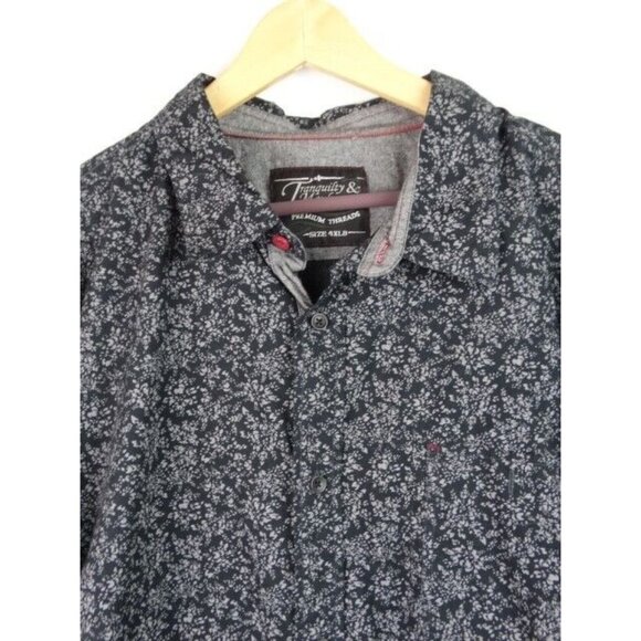 Tranquility & Mayhem Men's Shirt Size 4XLB Black Long Sleeve Button Down Top - Picture 2 of 11